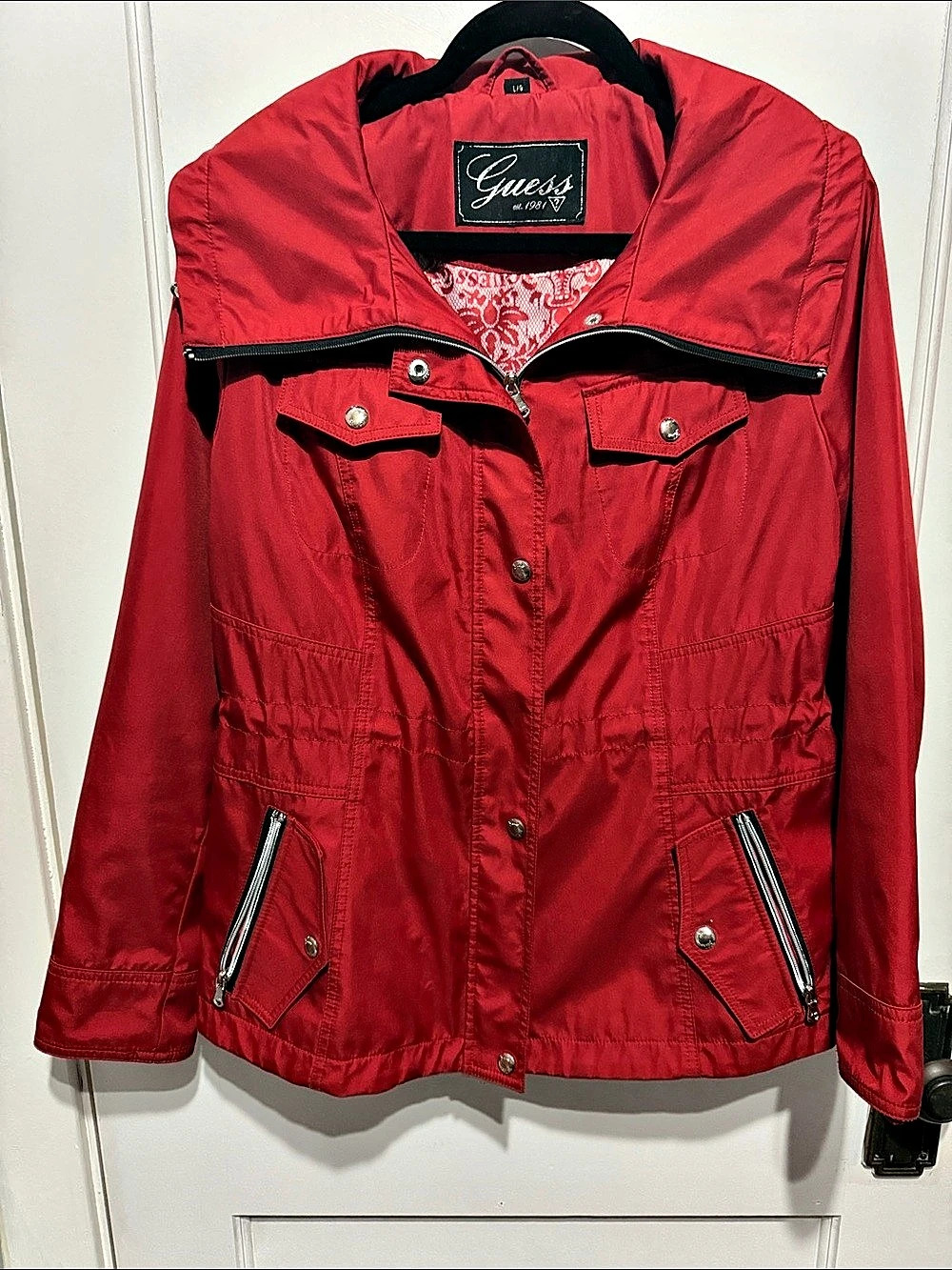 Guess Women's Red Utility Jacket